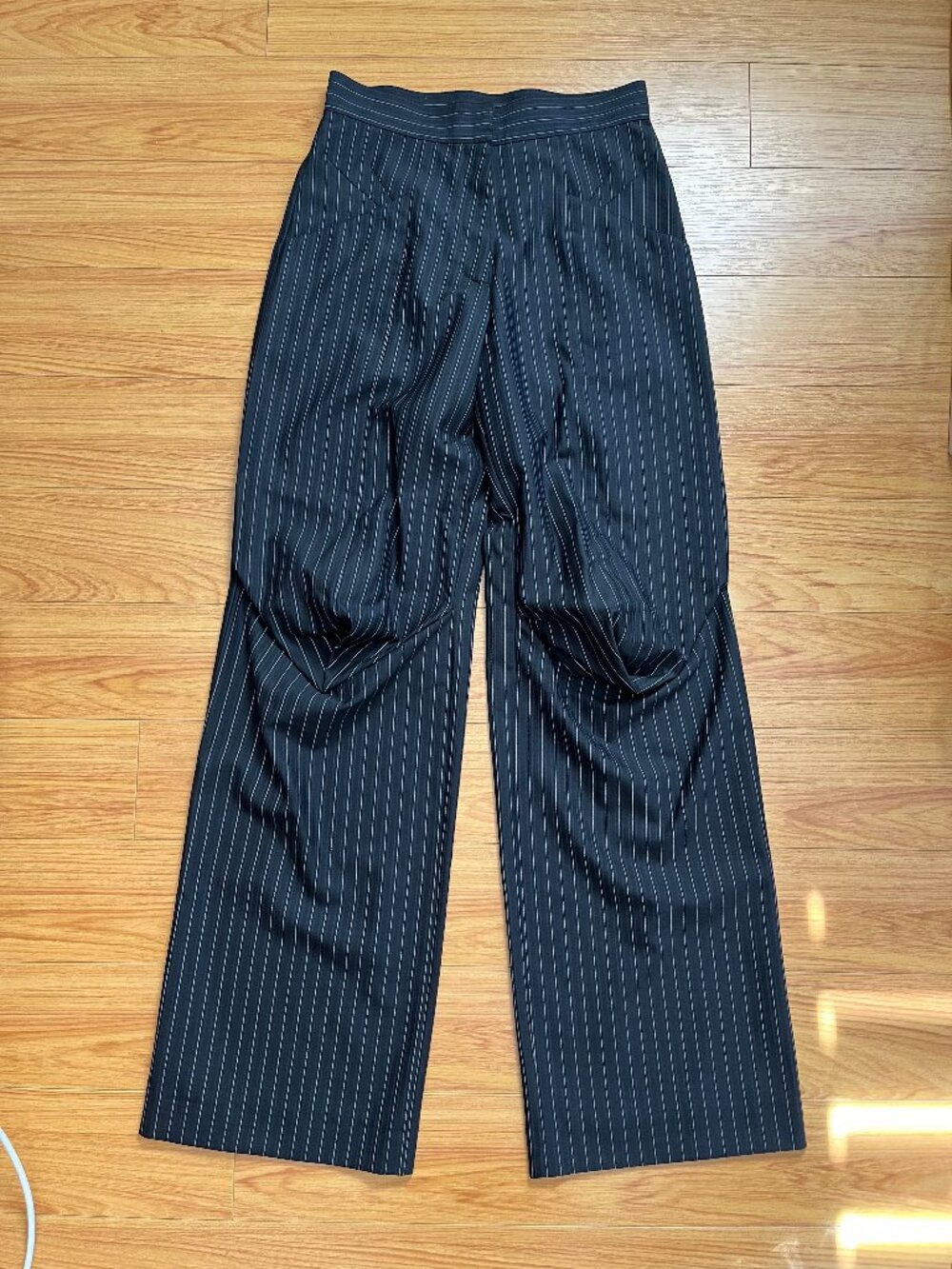 Kiko Kostadinov ARA DRAPED TROUSER 3M PINSTRIPE